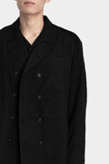 Double breasted wool blend blazer