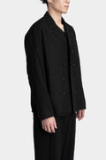 Double breasted wool blend blazer