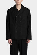 Double breasted wool blend blazer