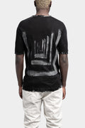 MD75 | Lightweight knit tee, Black Spray / Back Print
