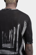 MD75 | Lightweight knit tee, Black Spray / Back Print