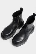 High top side zip boots