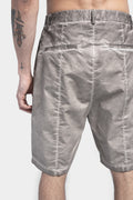 MD75 | SS24 - Stretch Cotton Shorts, Grey Metamorphose