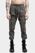 Cargo pocket drawstring pants, Ivy green