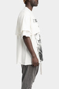 Oversized layered printed T-Shirt, Off White