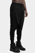 Drawstrings cotton joggers, Black