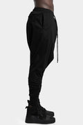 Drawstrings cotton joggers, Black