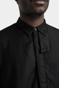 Frayed hem shirt, Black