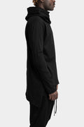 Asymmetrical hooded long sleeve T-Shirt, Black