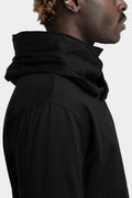 Asymmetrical hooded long sleeve T-Shirt, Black