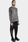 Lightweight wool knit sweater, Black spray