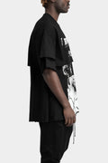 Oversized layered printed T-Shirt, Black