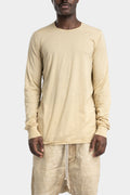 Level long sleeve tee, Cotton gauze - Parchment