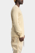 Rick Owens DRKSHDW | SS25 - Level long sleeve tee, Cotton gauze - Parchment