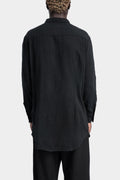 La Haine Inside Us | AW24 - Gauze cotton long shirt, Black