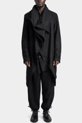 La Haine Inside Us | AW24 - Wool blend asymmetrical high neck coat