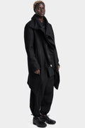 La Haine Inside Us | AW24 - Wool blend asymmetrical high neck coat