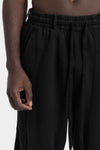 Andrea Yaaqov | AW25 - Wide sweatpants, Black 25MFED64