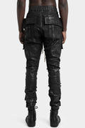 Creatch cargo denim pants, Overdyed foil