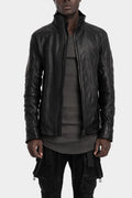 D.Hygen | AW25 - Hooded leather jacket, ST105-0225A