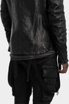 D.Hygen | AW25 - Hooded leather jacket, ST105-0225A