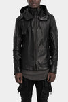 D.Hygen | AW25 - Hooded leather jacket, ST105-0225A