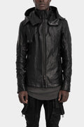 D.Hygen | AW25 - Hooded leather jacket, ST105-0225A