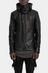 D.Hygen | AW25 - Hooded leather jacket, ST105-0225A