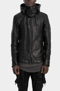 D.Hygen | AW25 - Hooded leather jacket, ST105-0225A