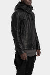 D.Hygen | AW25 - Hooded leather jacket, ST105-0225A