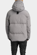 Detachable hood down jacket, Slate Grey