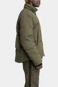 Detachable hood down jacket, Army Green