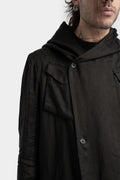 Hooded fold up parka