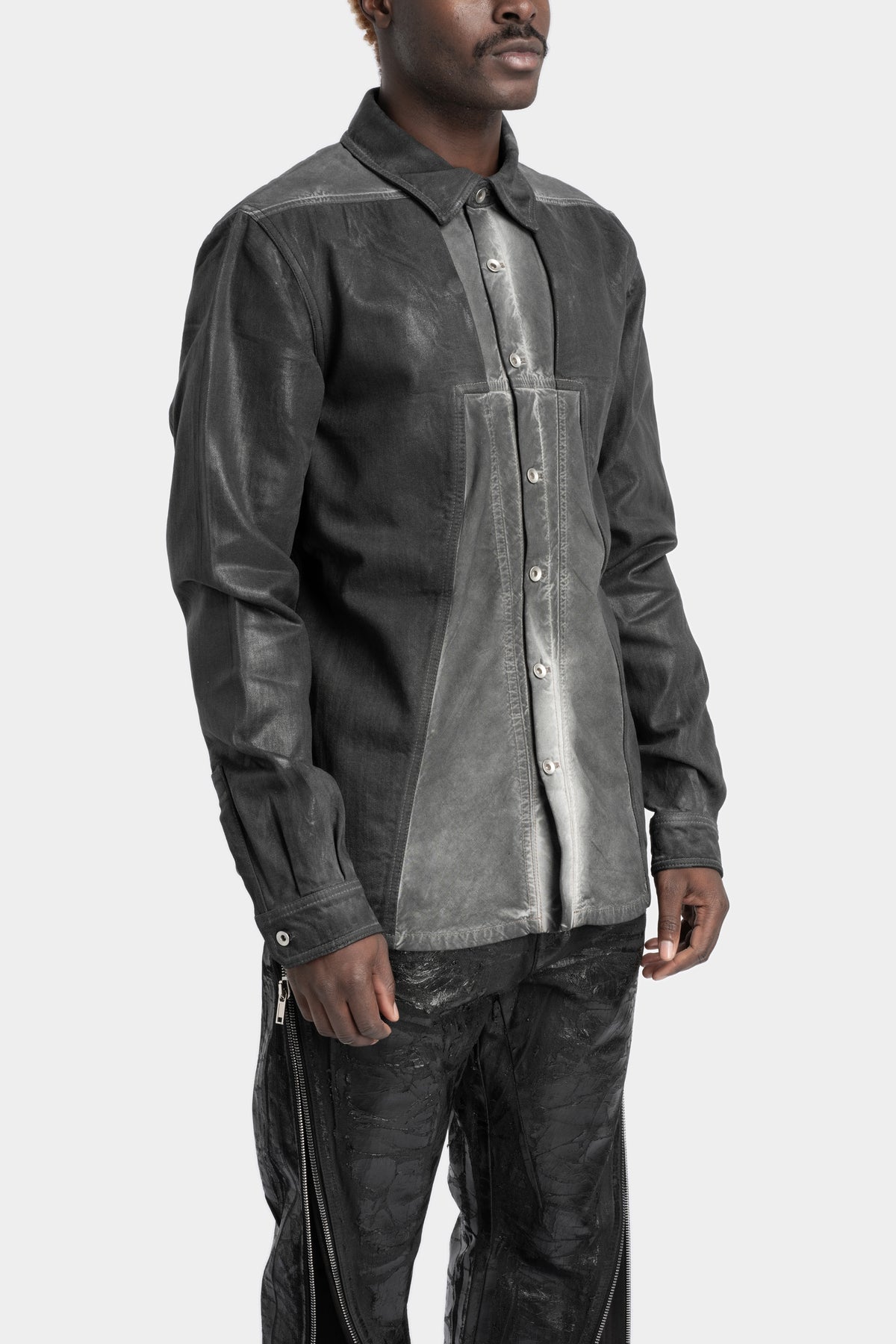 Rick Owens DRKSHDW | AW24 Porterville - Slanttered denim shirt