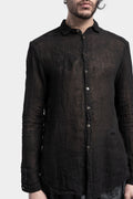 Gauze linen shirt, Black