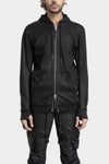 11 By Boris Bidjan Saberi | Z2B Hooded zip up sweater, Coated black