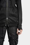 11 By Boris Bidjan Saberi | Z2B Hooded zip up sweater, Coated black