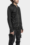 11 By Boris Bidjan Saberi | Z2B Hooded zip up sweater, Coated black