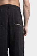 Cropped wide linen pants