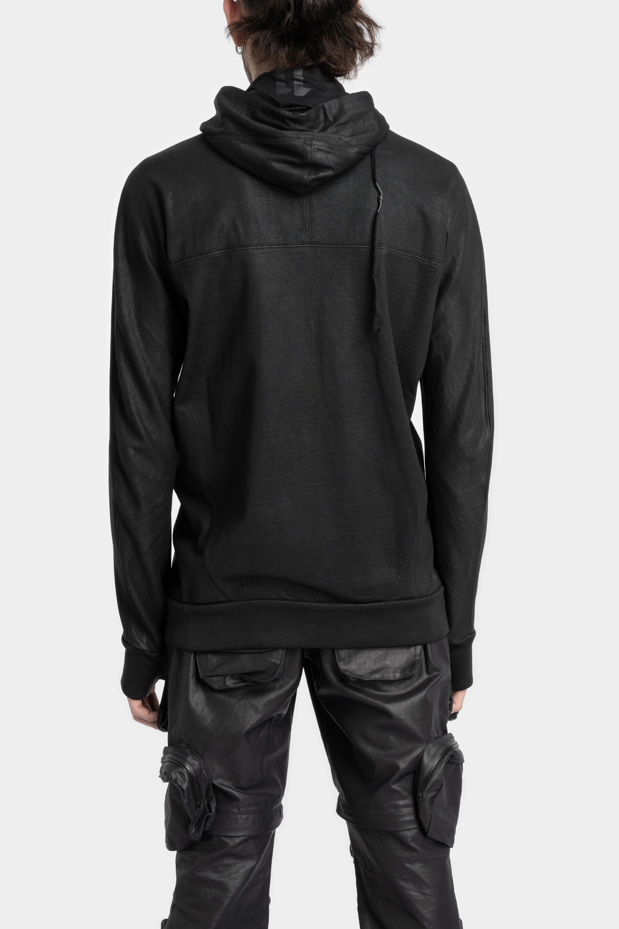 11 By Boris Bidjan Saberi | Z2B Hooded zip up sweater, Coated