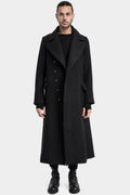 Masnada | AW24 - Asymmetrical buttoned high neck wool coat