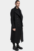 Masnada | AW24 - Asymmetrical buttoned high neck wool coat