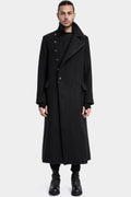 Masnada | AW24 - Asymmetrical buttoned high neck wool coat