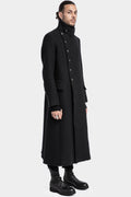 Masnada | AW24 - Asymmetrical buttoned high neck wool coat