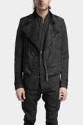 Coated biker jacket