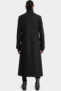 Masnada | AW24 - Asymmetrical buttoned high neck wool coat