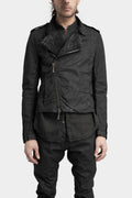 Coated biker jacket