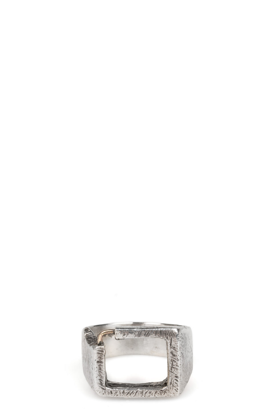 Turret gold & silver ring