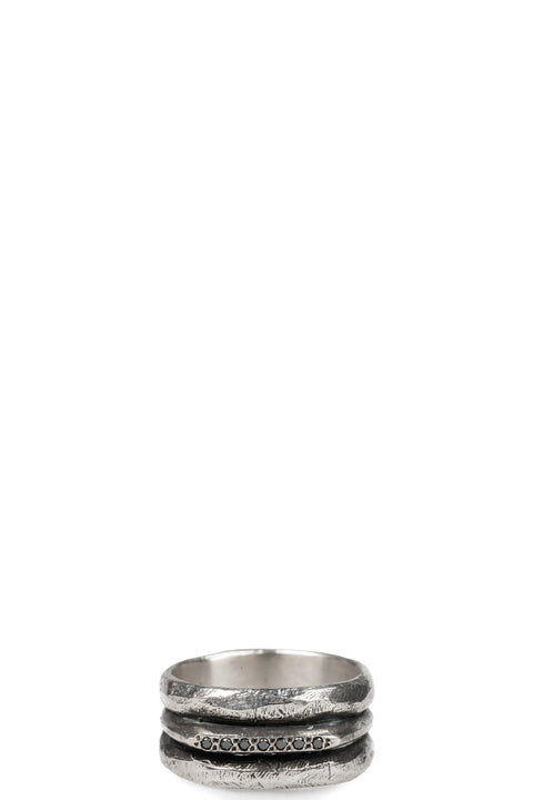 Enri Mars | Black diamond crest ring