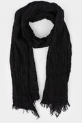 Forme D'Expression | AW25 - Argo large wool knit scarf, Black HX115 ARGB